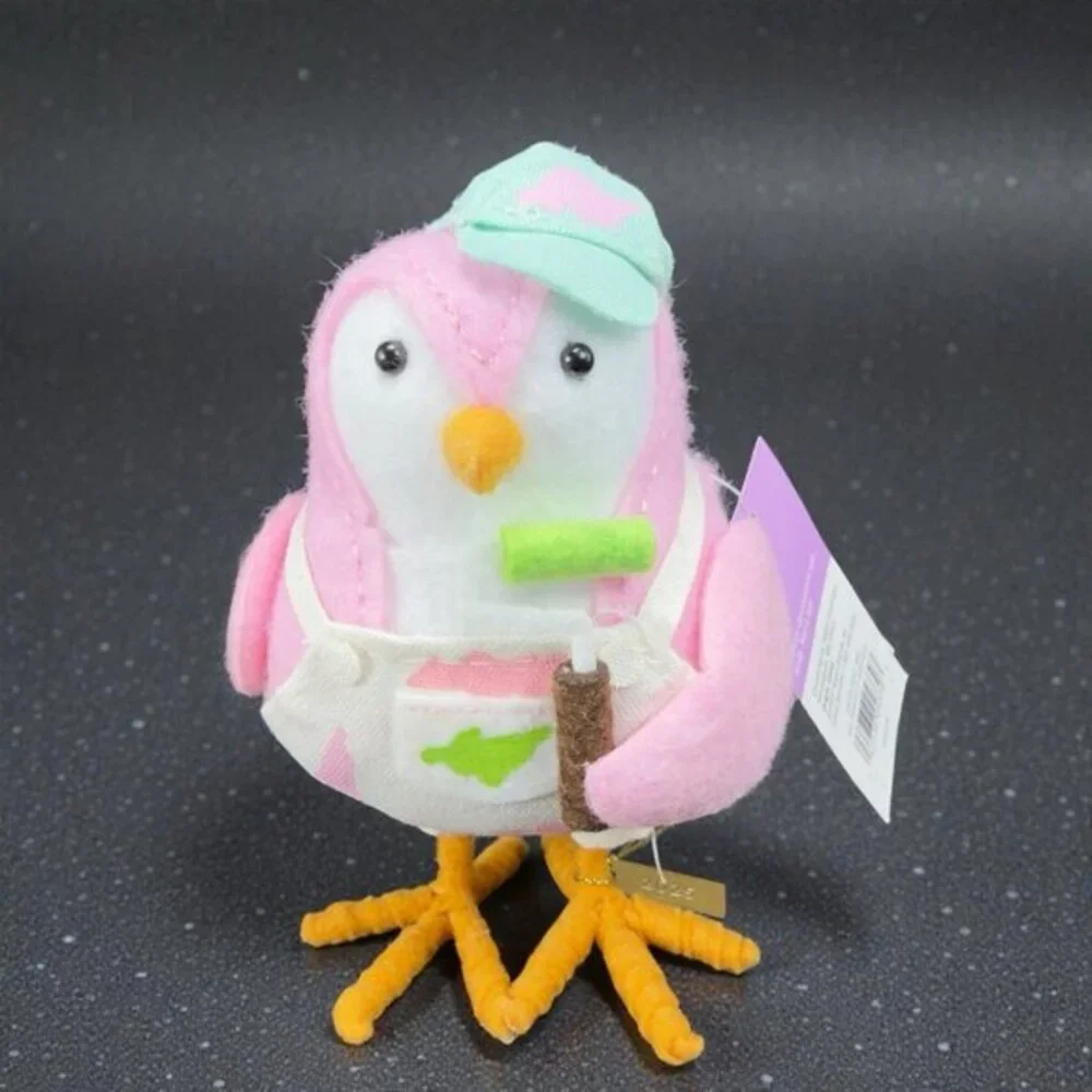 Target Spritz‎ Featherly Friends Scribble Easter Fabric Bird Figurine W Tags